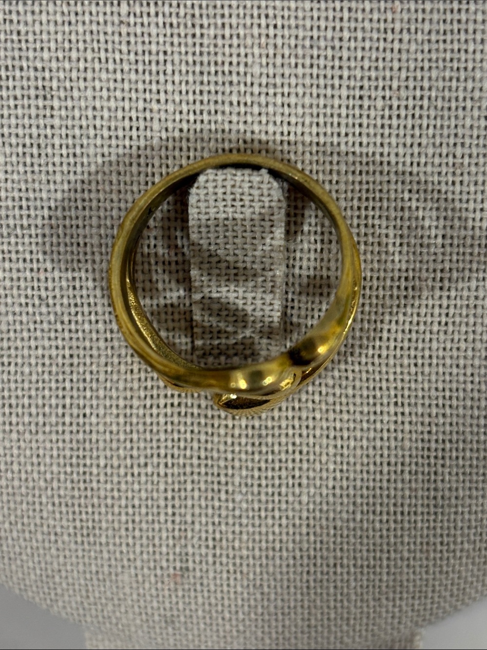Gold Vermeil over Brass Abstract Drop Accent Ring size 7 - Picture 2 of 4